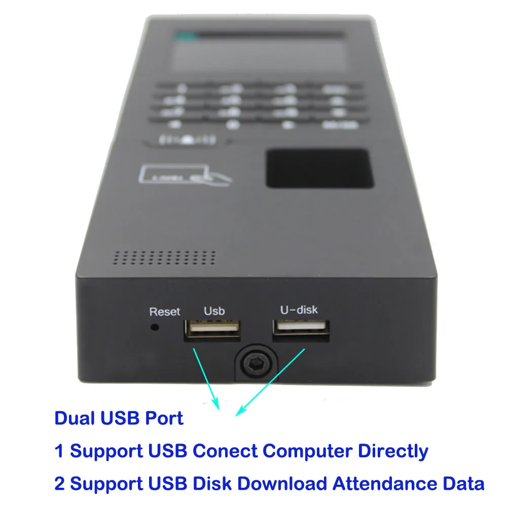 2.8inch 125Khz RFID Biometric Fingerprint Time Clock Access Control Keypad Electronic USB TCP/IP RS485 Attendance 2000 User |