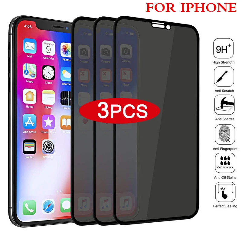 1-3 шт. закаленное защитное стекло для IPhone 12 11 Pro XS MAX X XR противошпионское 6s 7 8 Plus |