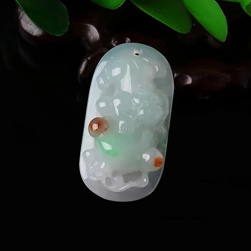 Бирманское изящное ювелирное изделие ожерелье из натурального нефрита с