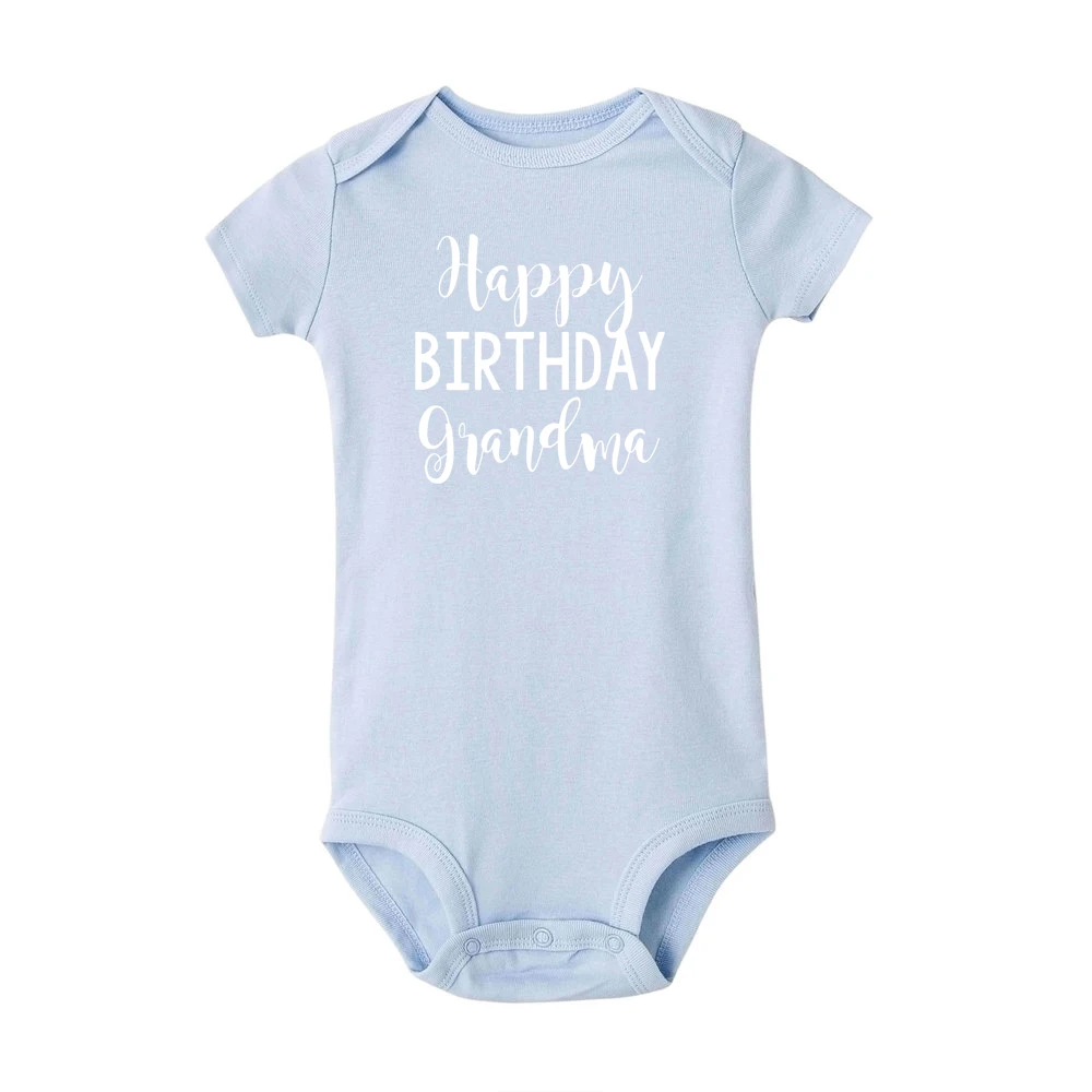 Боди унисекс с надписью «Happy Birthday» для маленьких мальчиков и девочек; хлопок; милые вечерние костюмы для малышей; модная одежда