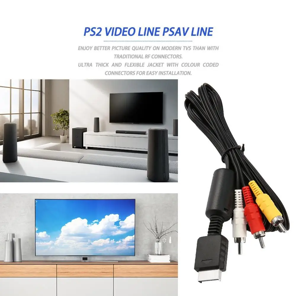 Новые RCA Аудио Видео композитные ТВ консоли 1 8 м цифровые кабели штекерные
