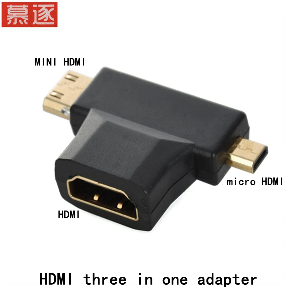 

Mini 3 in 1 Micro HD-compatible Male to Female HDTV 1.4 Cable Adapter Converters for phone camera Card Readers
