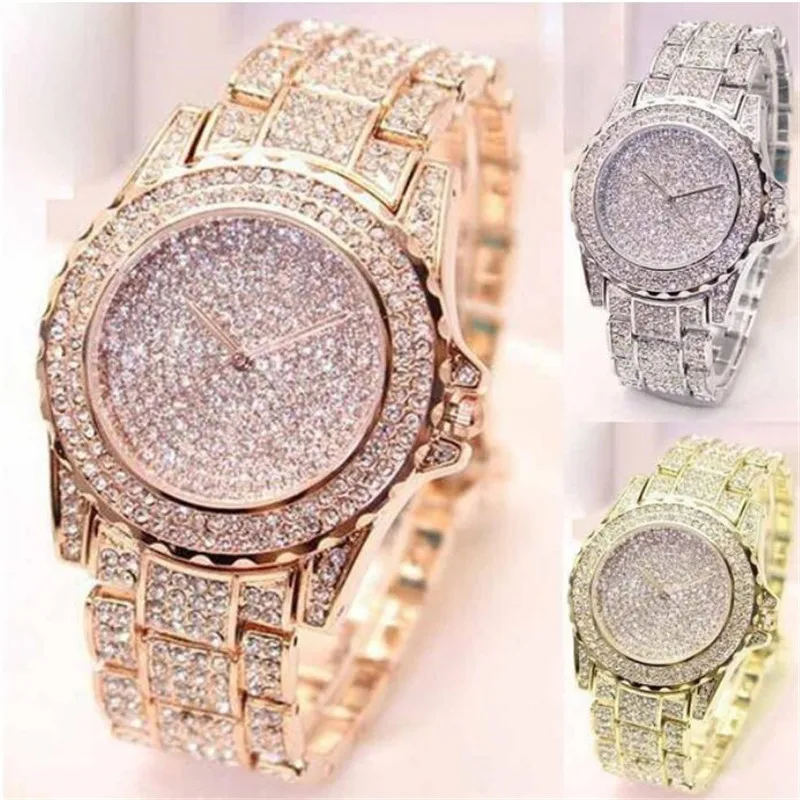

Crystal Full Steel Women Watches Ladies Wristwatch Quartz Woman Feminino Relogio reloj hombre montre femme zegarek damski saati