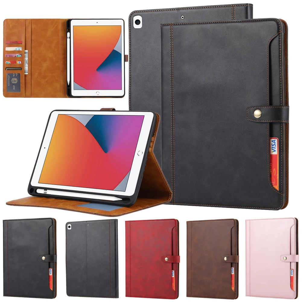 

Auto Wake Up/Sleep Folio Flip Cover for iPad 5th 6th Generation A1822 A1893 TPU Leather Wallet Case for iPad 9.7 inch 2017 2018