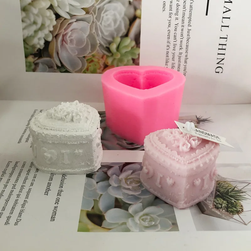 

DIY Small Love Rose Flower Cake Aroma Candle Silicone Mold Ornaments Decoration Baking Cake Mould