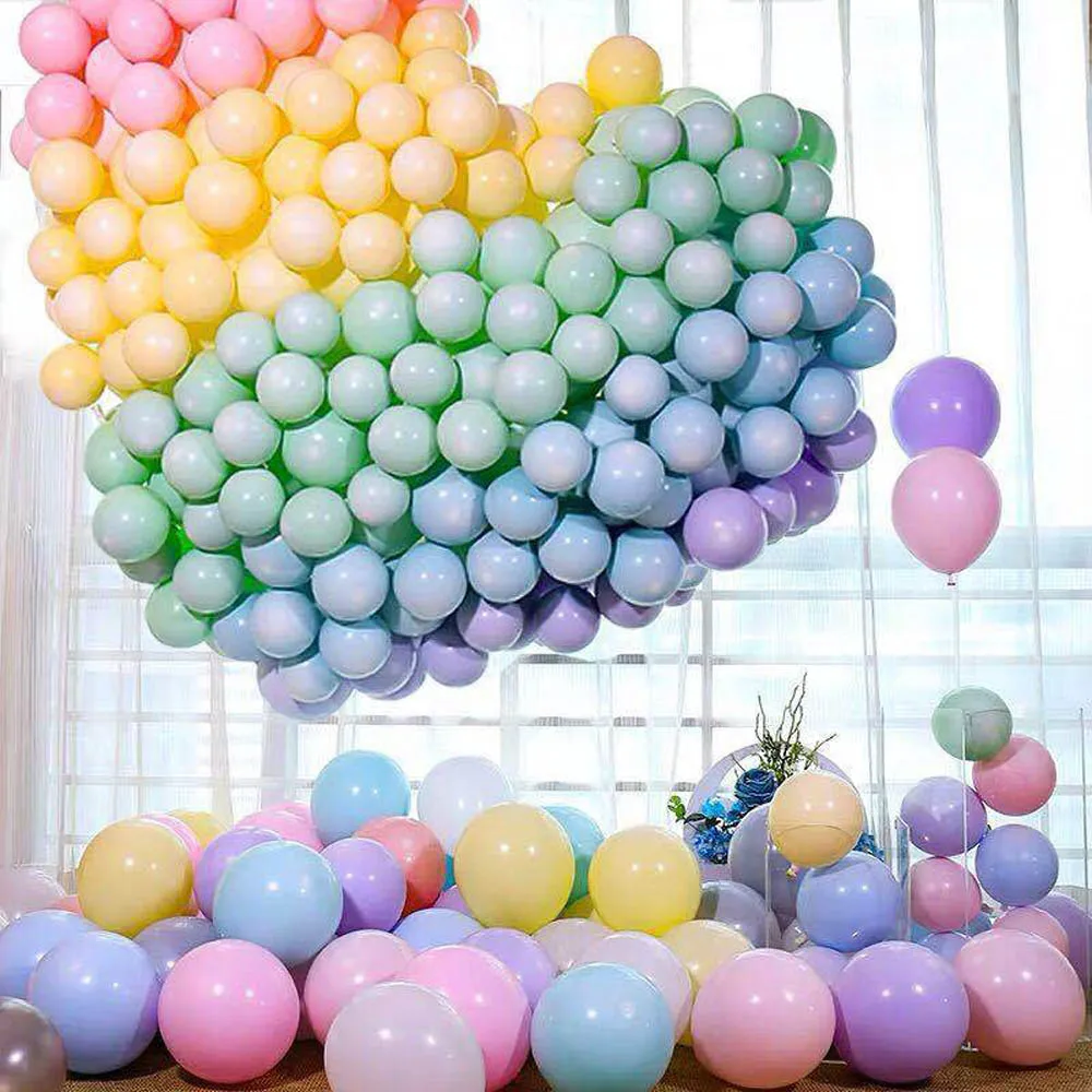 100 Pcs of 12 inch latex balloon crayons candy macaron balloon wedding birthday party decoration baby shower decoration air ball images - 6