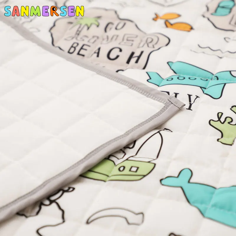 1 2 м детский коврик для ползания морской граффити хлопок игры с картой детское