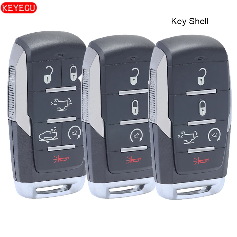 Запасной чехол KEYECU 4B / 5B /6 для Dodge RAM 1500 Limited LongHorn Truck Remotes 2019 2020 FCCID : OHT 4882056|Ключ от