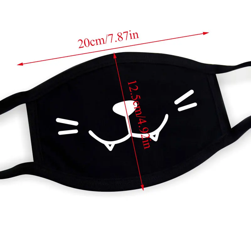 1 шт. Ветрозащитная маска на лицо в стиле аниме Счастливый медведь | Аксессуары