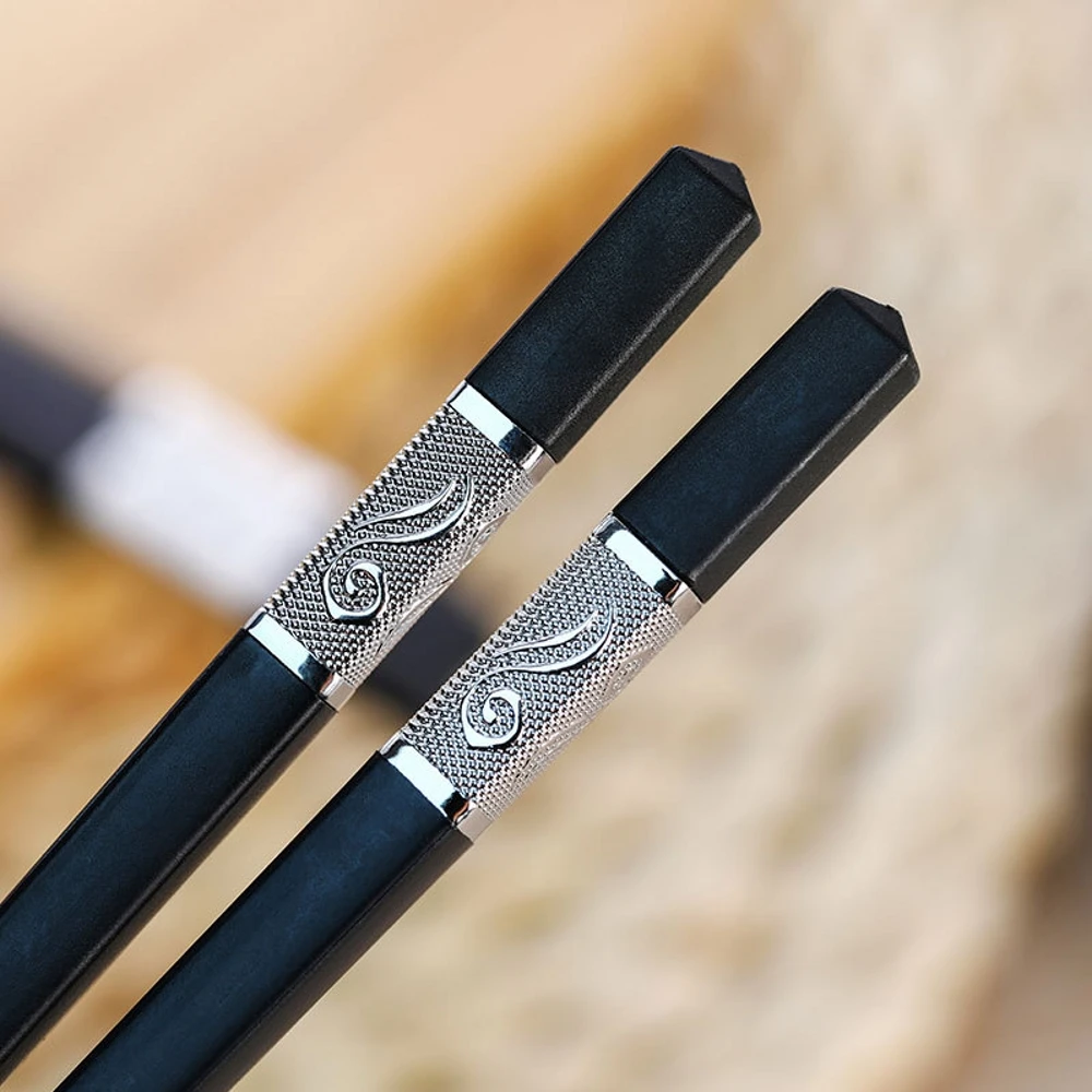 

10 Pairs/Lot Fiberglass Alloy Chopsticks Reusable Chop Sticks Set Sushi Household Tableware Kitchen Tools Healthy Gift Wholesale