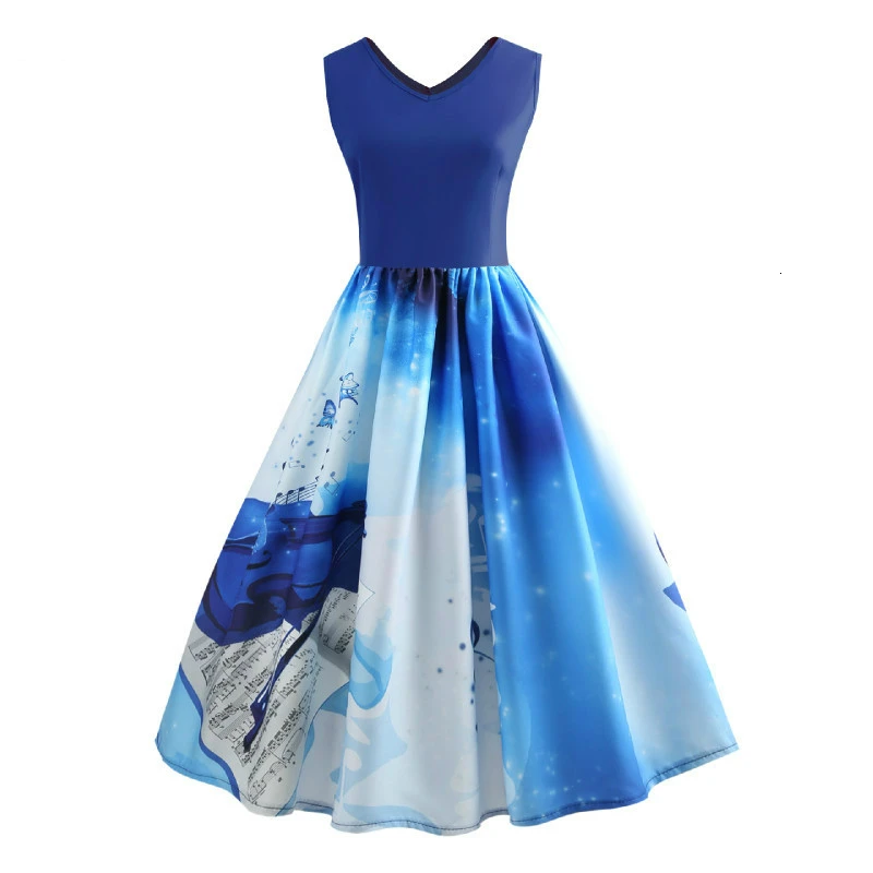 Винтажное летнее платье 50s лоскутное без рукавов ТРАПЕЦИЕВИДНОЕ ретро для