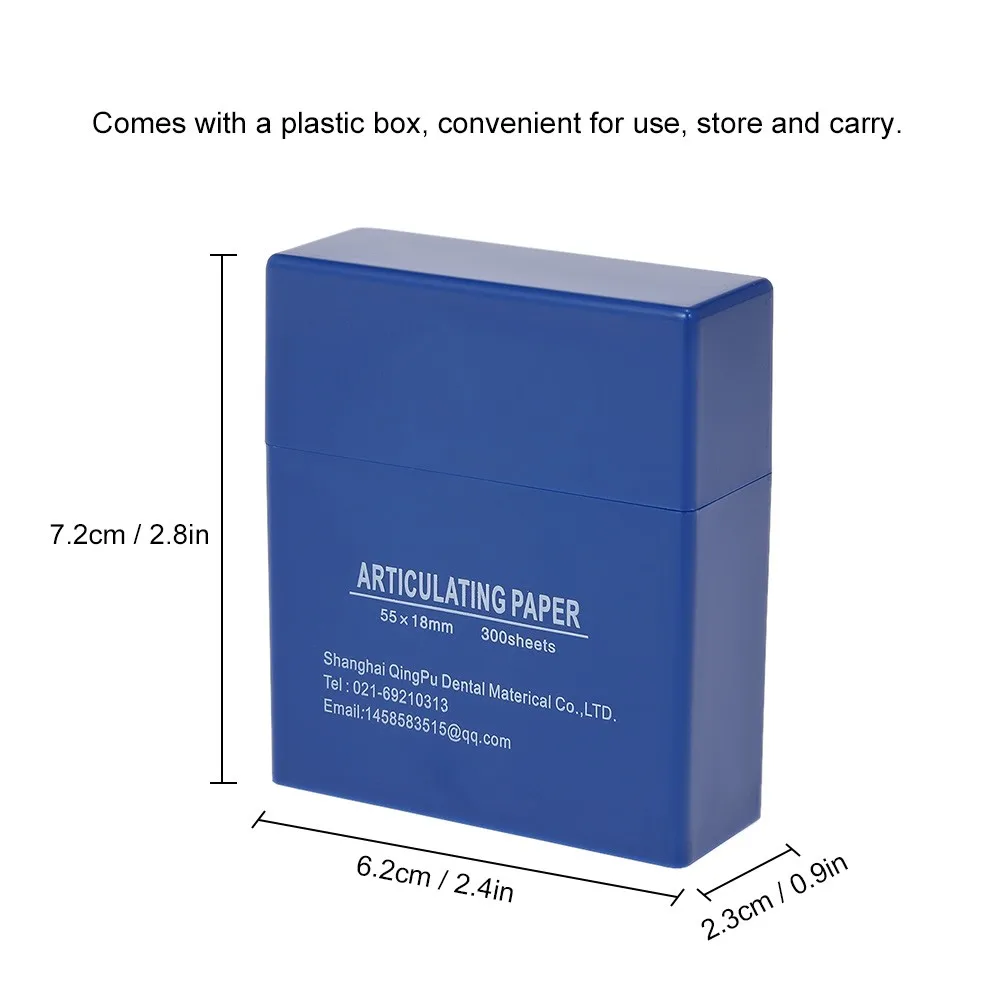 300 лист/коробка синяя Стоматологическая бумага для определения прикуса полоски