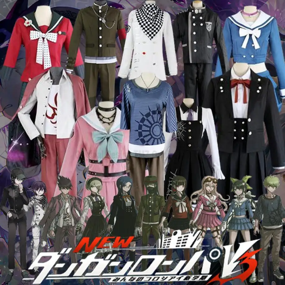 

Women Dress Girls Anime Uniforms clothing Danganronpa Dangan Ronpa V3 Miu Iruma Chabashira Tenko Cosplay Costumes