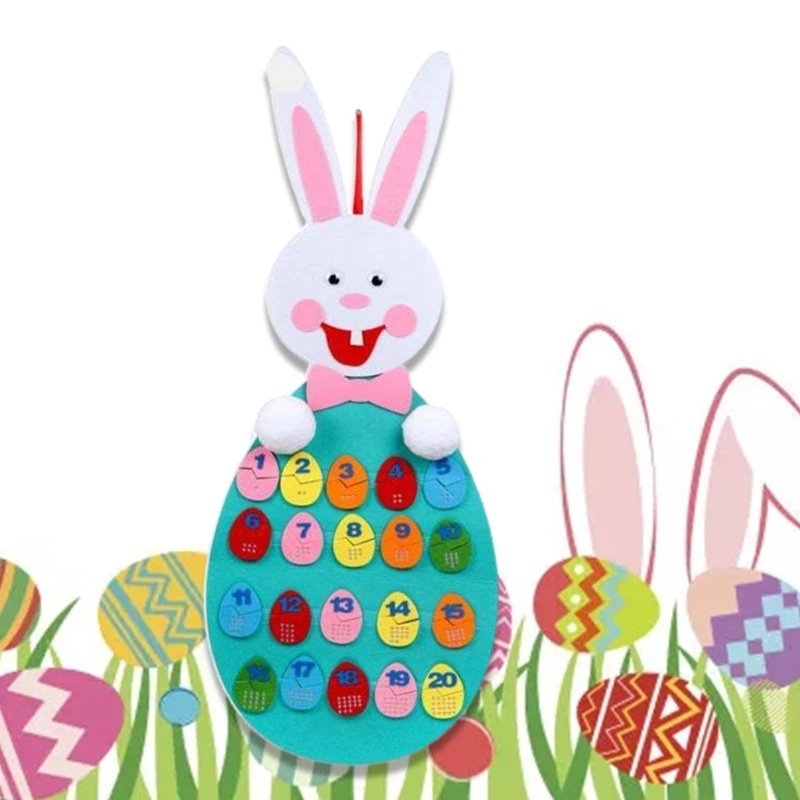 

Easter Bunny Number 1-20 Decoration Felt Rabbit Set with Detachable Ornaments