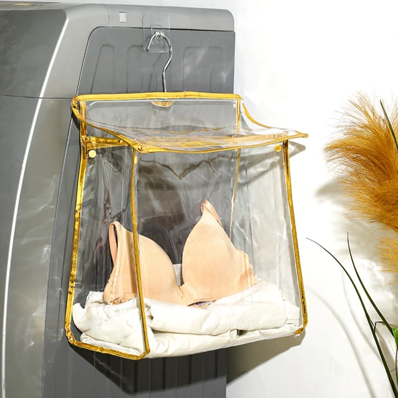 

Bathroom Hanging Bag Student Dormitory Articles Transparent Waterproof Bathroom Underwear Storage Hanging Bag