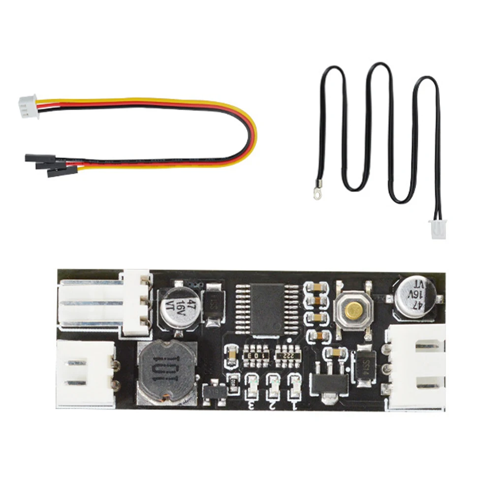 

Fan Temperature Controller Module Single 12V PWM 2-3 Wire Computer Fan Temperature Control Governor Speed Controller