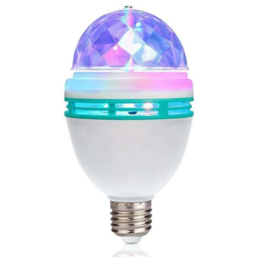 

Rotating LED Strobe Bulb RGB Multi Changing Color Crystal Stage Light E27 AC 85-265V LED Fun Light Bulb Party Lights for Disco