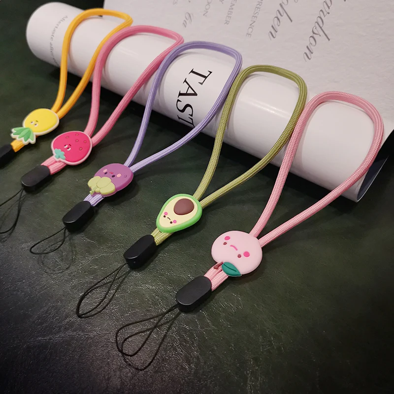 

Short braid mobile phone lanyard fruit series bracelet wrist strap lanyard fashion lanyard mobile phone universal lanyard
