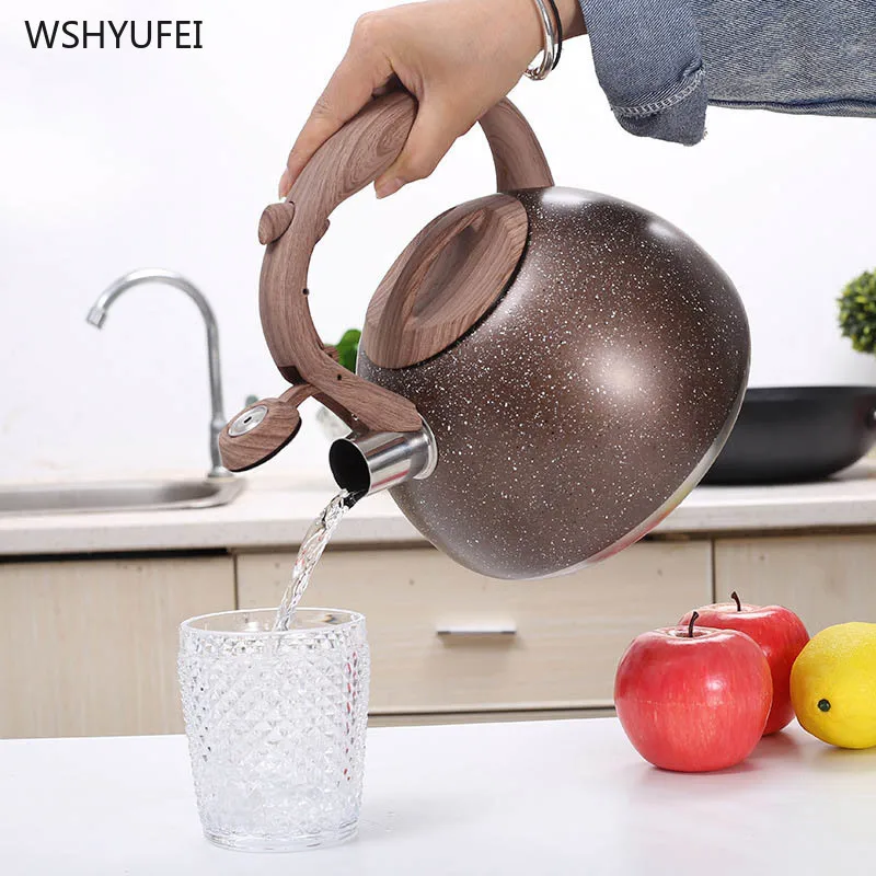 Походный чайник из нержавеющей стали со звездами 3 л|Чайники| |