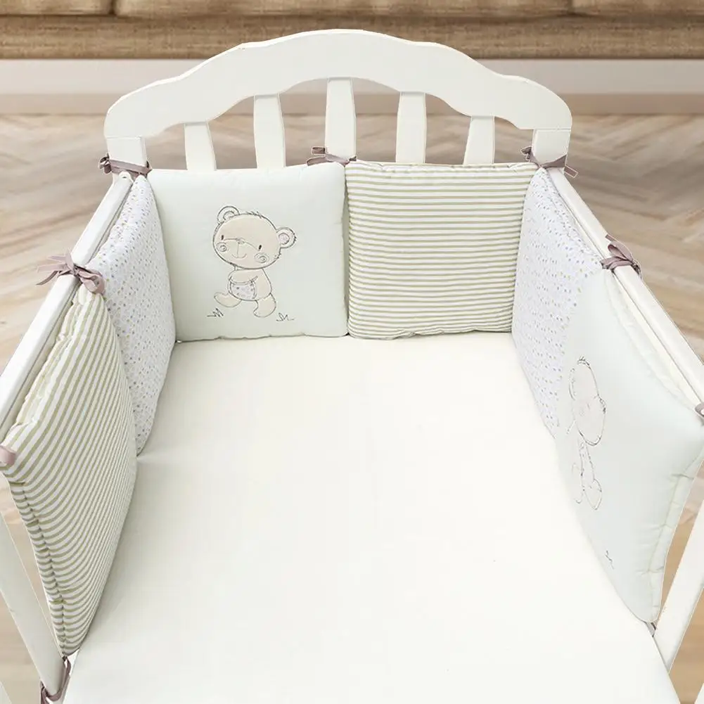 

6PCS Baby Crib Liner Classic Fold Breathable Crib Bedding Bumpers Anti-Bumper Crib Side Liner For Keep Baby Safer Cuna De Bebe
