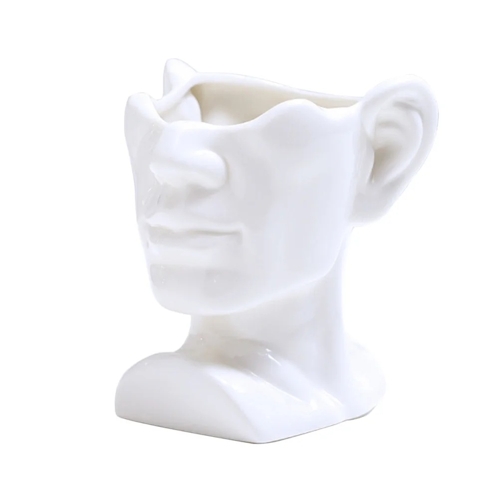 

Черно-белые креативные цветочные горшки, керамические вазы, художественные вазы, пластиковые абстрактные полиэтиленовые горшечные украше...