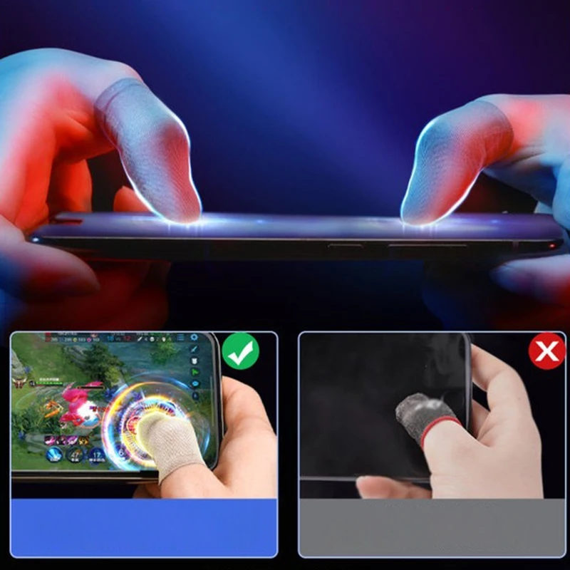 

Gaming Finger Sleeve Breathable Anti-Sweat Touchscreen Finger Sleeve Touchscreen Finger Sleeve for Phone Game