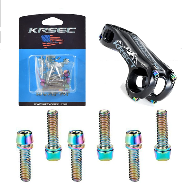6 шт. титановые болты с хвостовиком для руля велосипеда|Велосипедный вынос| |