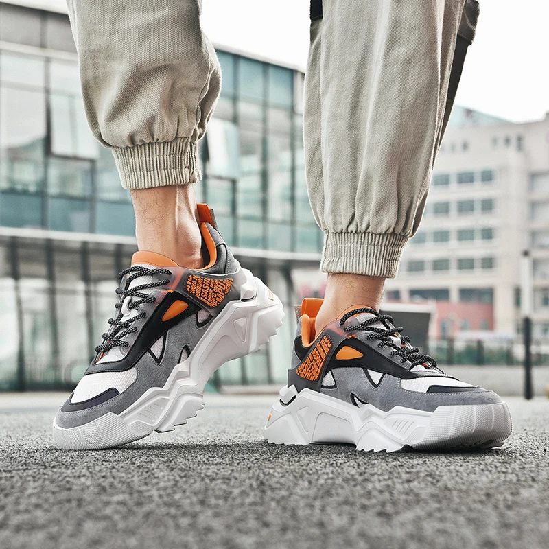 

2020 High Quality Man Non Slip Comfortable Casual Shoes Male Lace-up Mesh Sneakers Breathable Outdoor Walking Shoes Men Sneakers