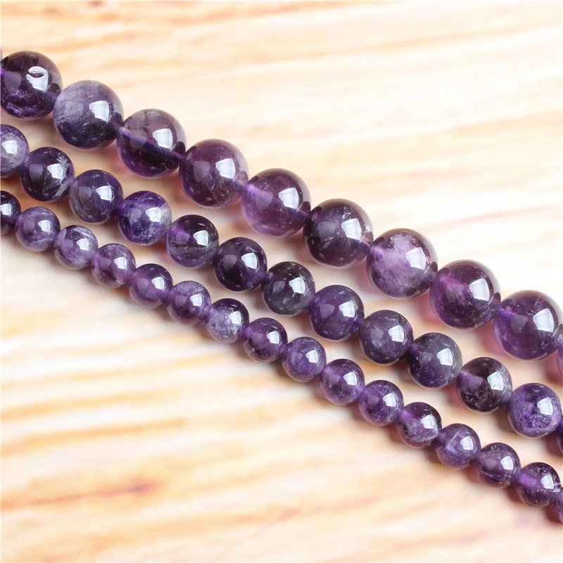

6 8 10 12mm Natural Stone Beads Matte Lava Natural Amethyst Stone Loose Stone Round Beads For DIY Jewelry Bracelet Necklace Make
