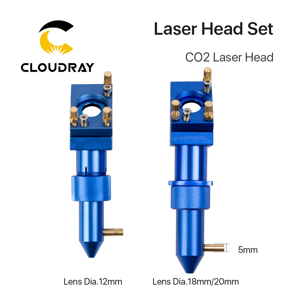 Набор лазерных головок Cloudray серии K CO2 линзы D12 18 20 для лазерного гравировального