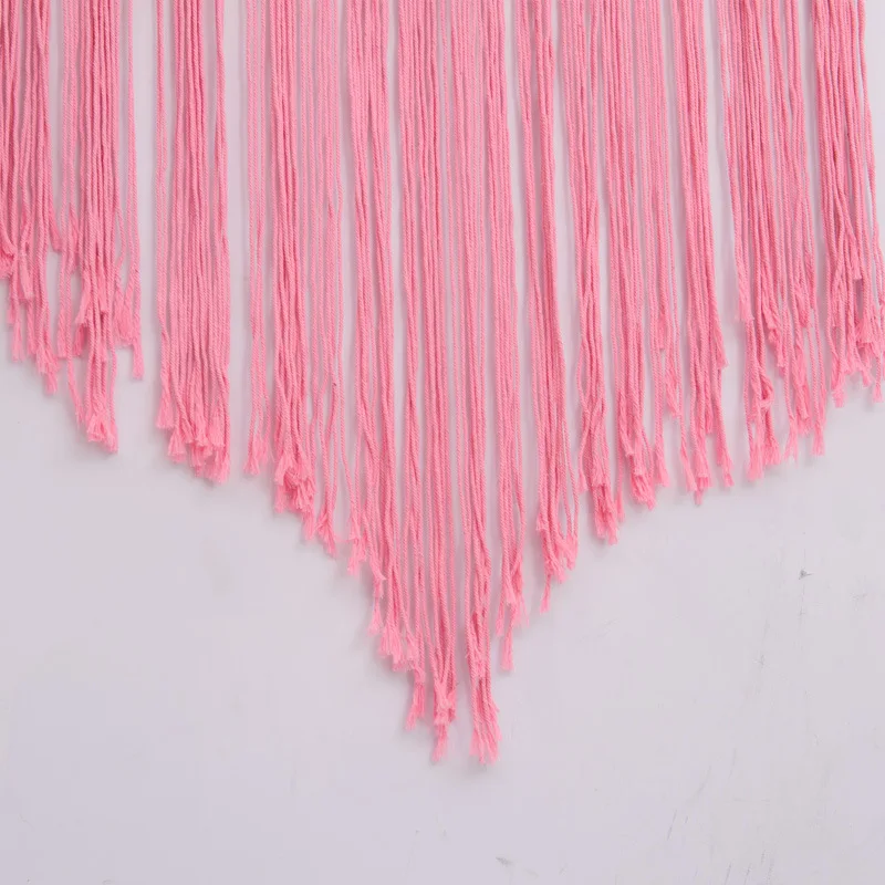 Новое прибытие Розовый цвет ручной работы макраме taperstry Настенный декор Висячие |