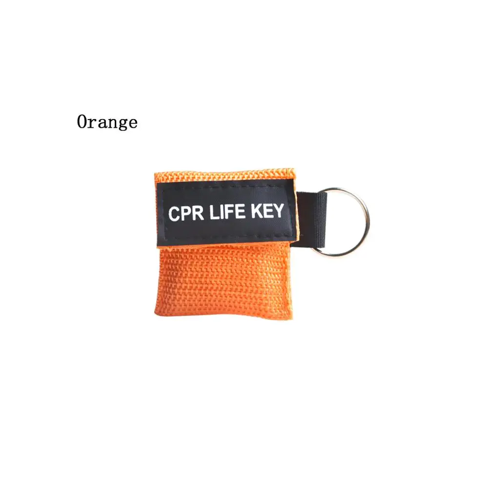 Orange 2 шт брелок жизнь реаниматор для искуственного дыхания маска первой помощи одноразовые для рта дыхания экстренное мастерство обучение уход за лицом инструмент - Цвет: Orange