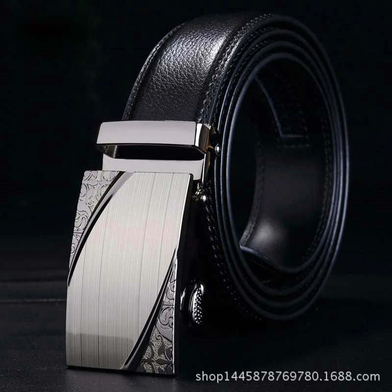 Ремень мужской в ковбойском стиле с автоматической пряжкой 130 см | Аксессуары для