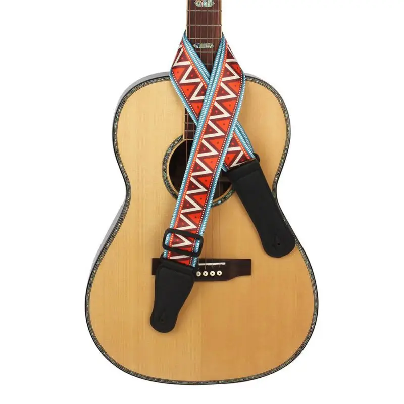 

Guitar Bass Straps Triangular Stripe Cotton Thicken Widen waterproof Adjustable Durable Stringed Instruments Tools