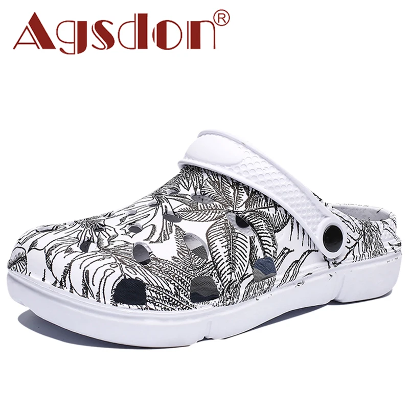 Удобные мужские сандалии Летние пляжные шлепанцы с отверстиями Сверхлегкая