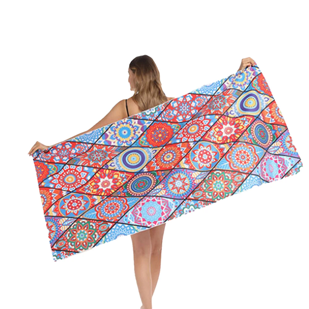 

Пляжное полотенце, абсорбирующее, быстросохнущее, двустороннее, с ворсом, бархат, 1059