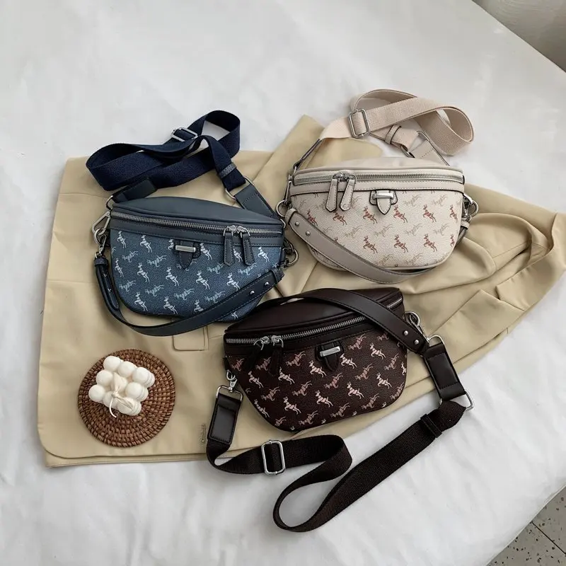 

Women New Sexy Cool Zipper Waist Crossbody Animal PU Handbag Shoulder Bags Elegant Ladies Purse Luxury Designer Female Fashion