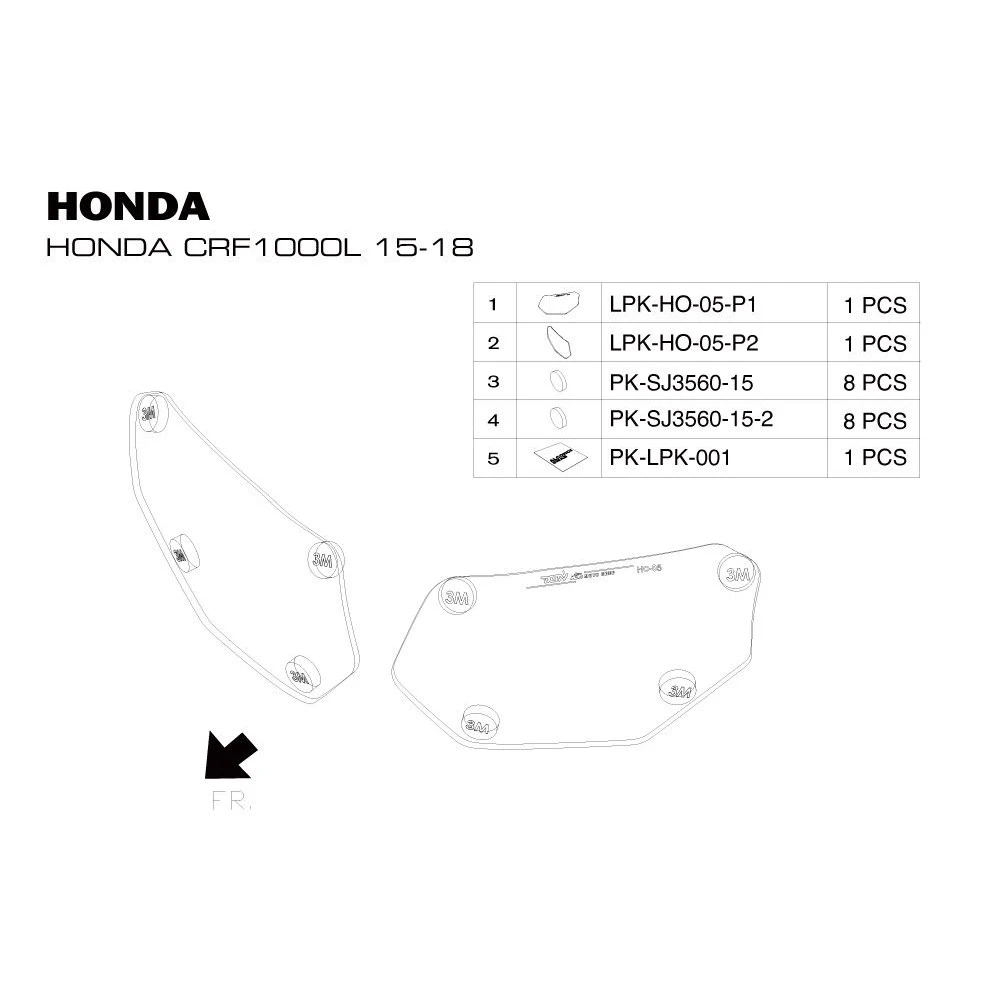 Аксессуары для мотоциклов Защитная крышка фар экран акриловые линзы HONDA CRF1000L