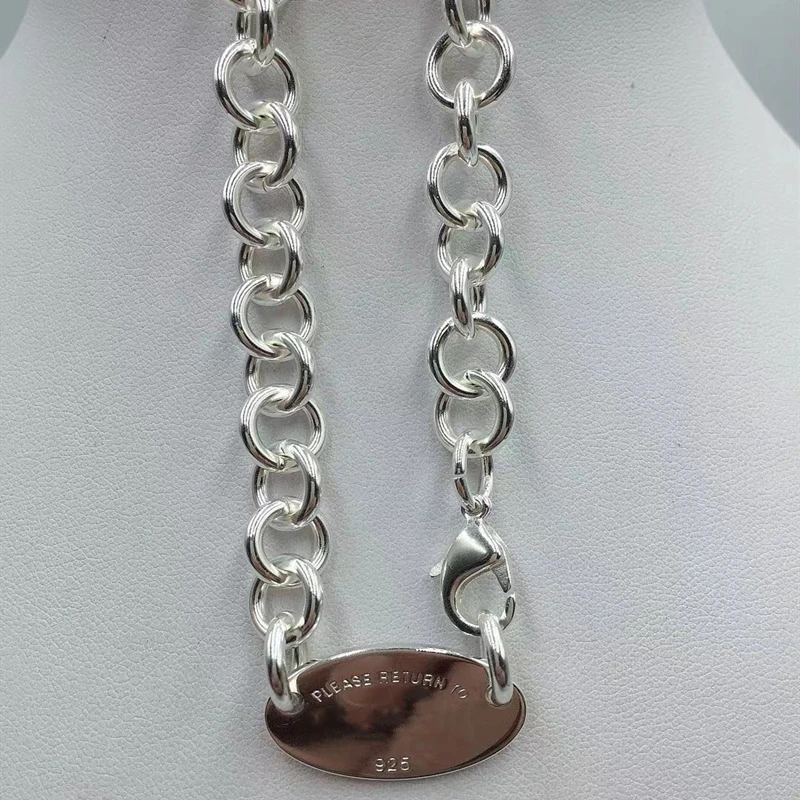 1:1S925 sterling silver necklace classic retro egg-shaped pendant exquisite workmanship jewelry gift for ladies | Украшения и