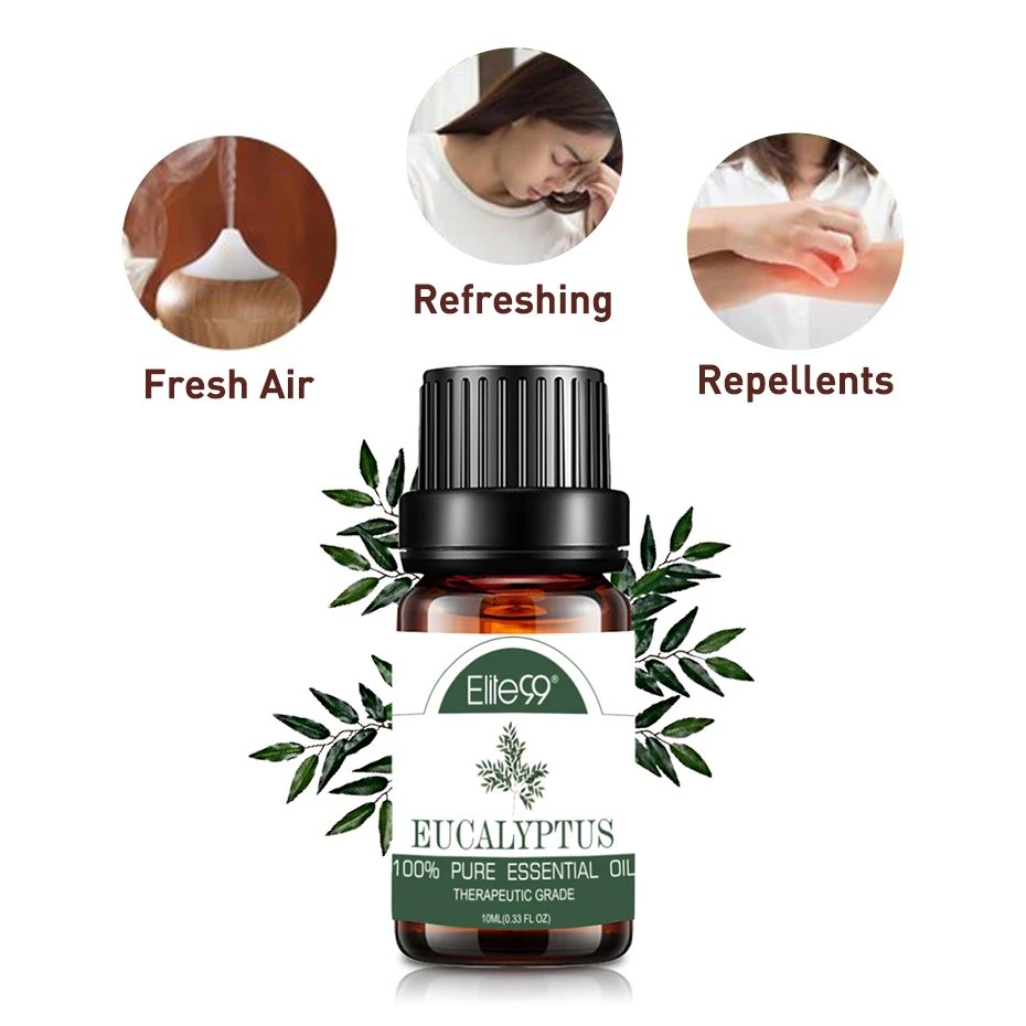 Elite99 Repellent Pure Essential Oils Lemongrass Eucalyptus Camphor Vanilla Citronella Humidifier Aromatherapy Oil | Красота и