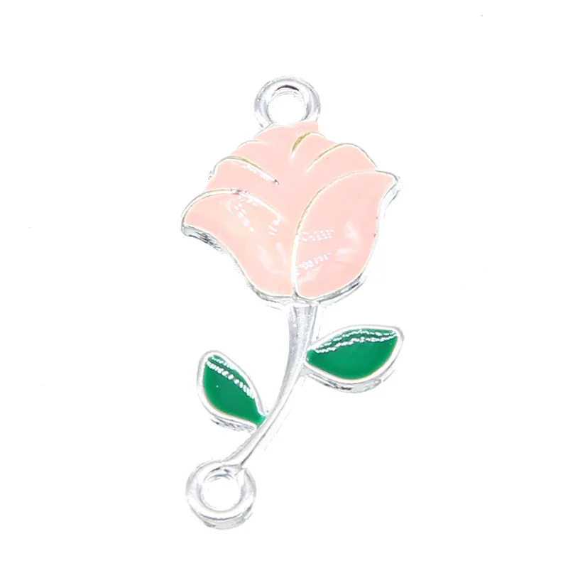 Серьги-гвоздики с розами серебристые 6 шт. | Украшения и аксессуары