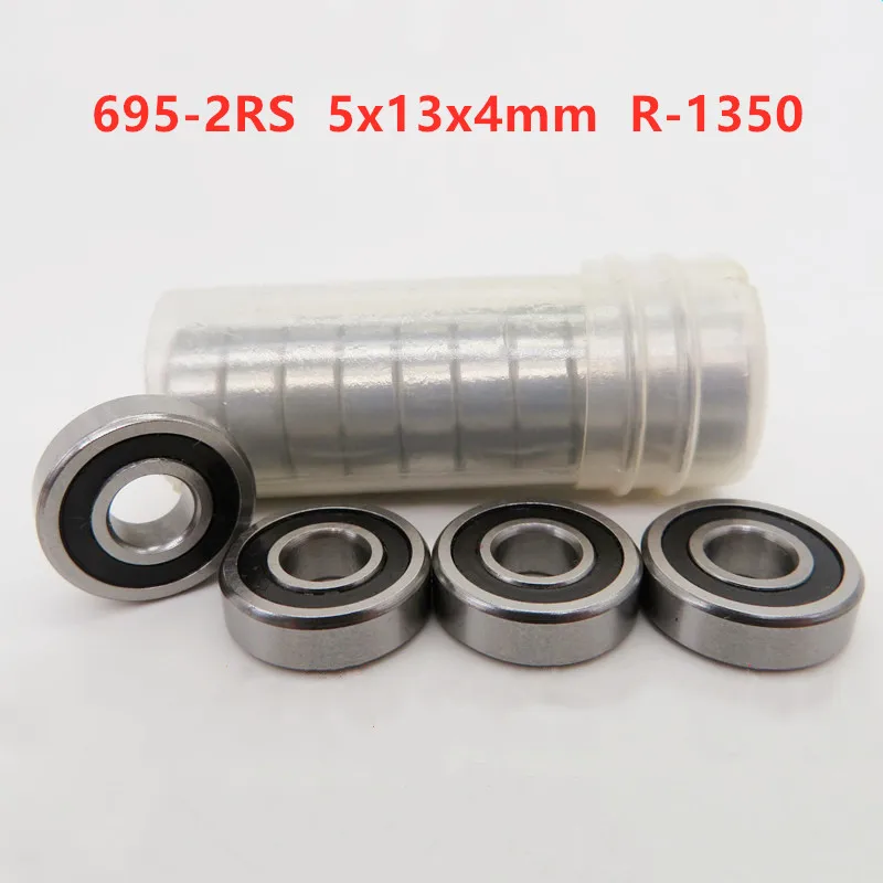 50 шт./100 шт./500 из этиленового пропилен каучука Миниатюрный подшипник 695 2RS 5*13*4 мм R