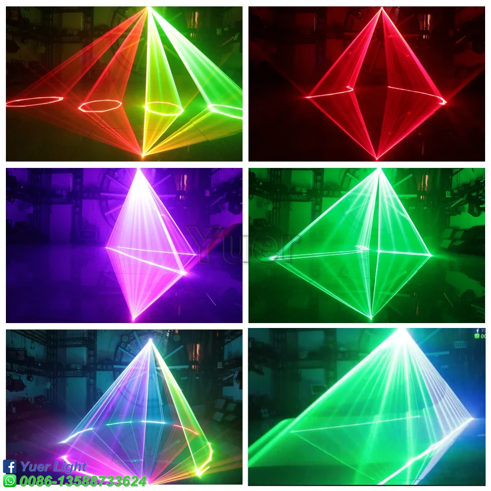 2 Вт RGB сканирующий анимационный лазерный светильник с голосовым управлением