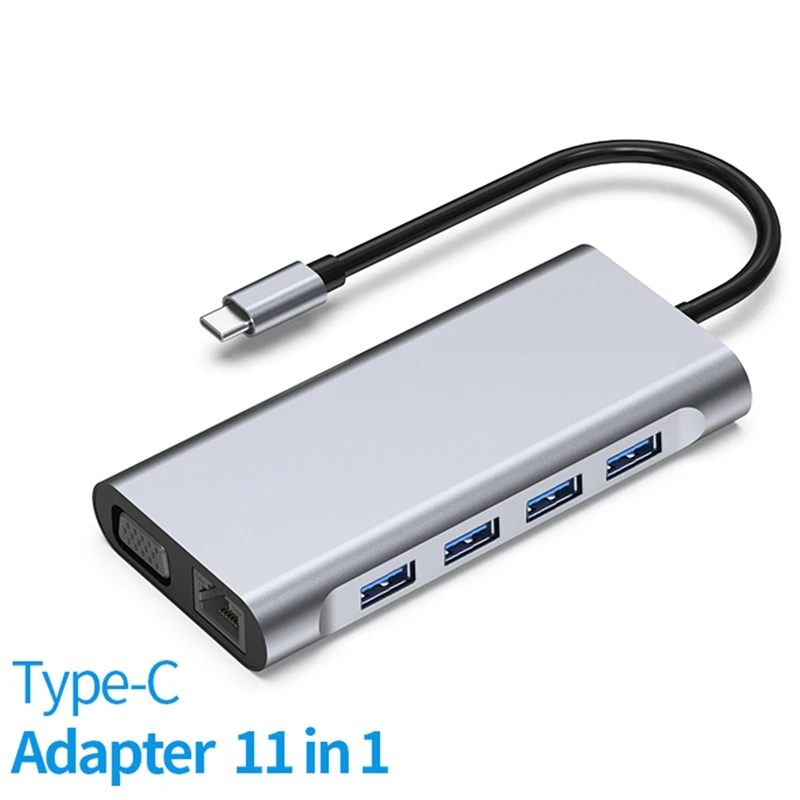 Док-станция 11 в 1 USB Type C на 3 0 HDMI RJ45 4K | Электроника