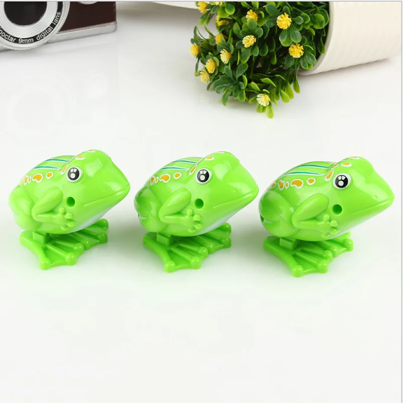 

Детская симпатичная зеленая лягушка, заводная игрушка для детей, пластиковая Классическая заводная игрушка для детей старше 3 лет, ZLL