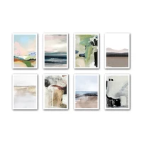 abstract oil painting landscape nordic poster modern wall art print canvas painting gallery decoration pictures for living room
