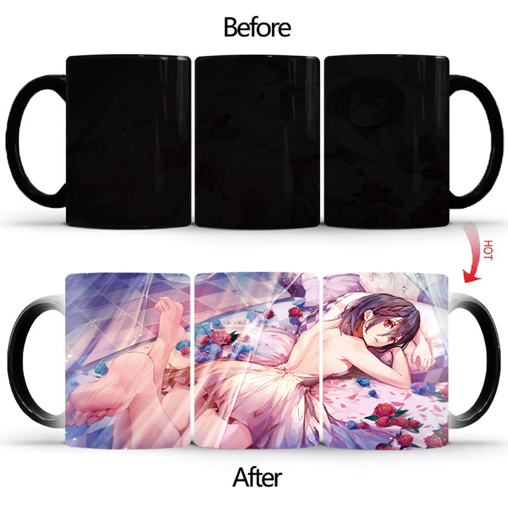 

Hot sale Sunshine beautiful girl cup quadratic game coffee mug changing color cool modern keepsake mugs BSKT-113