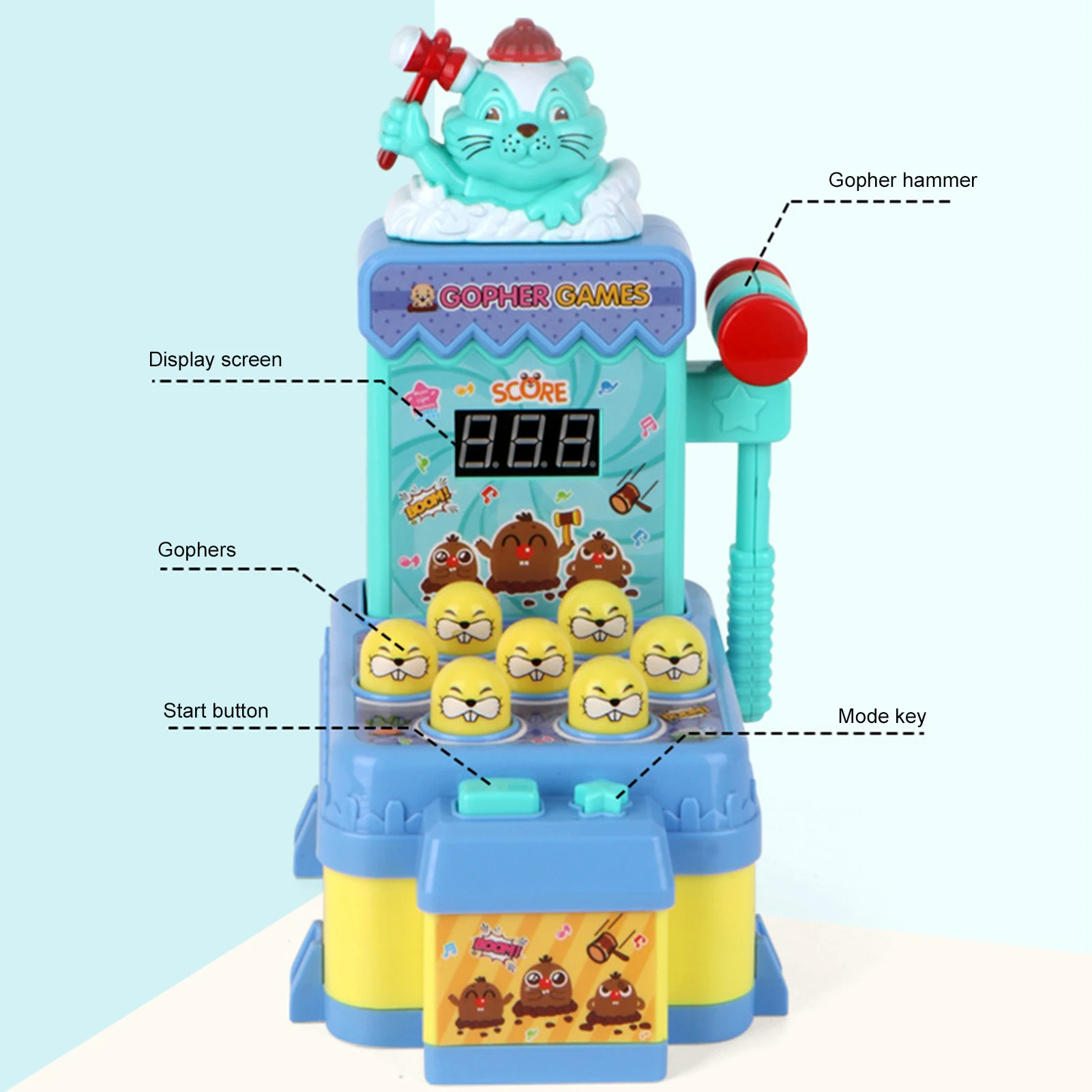 

Electric Hammer Hammer Box Children's Fun Hamster Game Toys Early Education Educational Toys