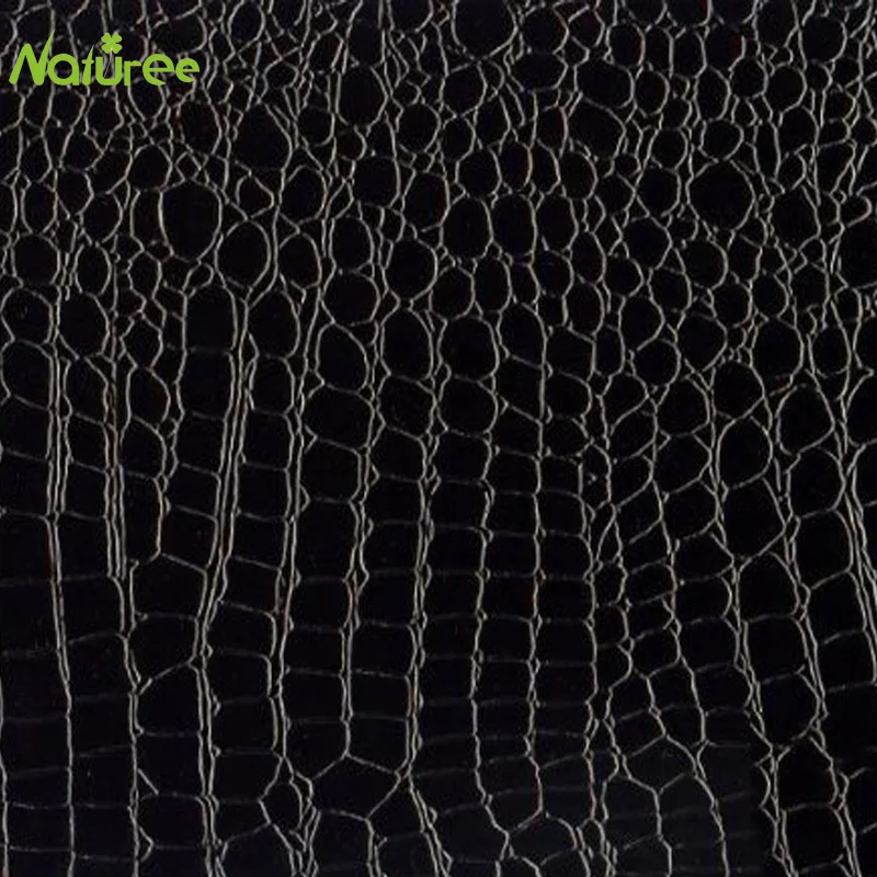 Черная матовая крокодиловая ткань из искусственной кожи 30 см * 137 | Дом и сад