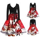 Женское винтажное платье с длинным рукавом, платье для рождественской вечеринки или выпускного вечера, 2020